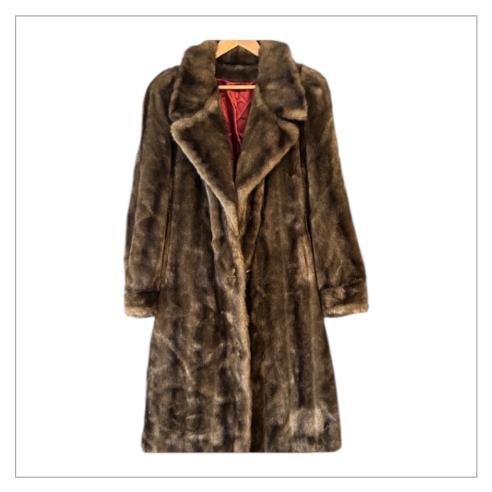 Tissavel of France Plush Brown Teddy Coat